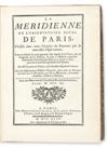 CASSINI DE THURY, CÉSAR-FRANÇOIS. Le Méridienne de lObservatoire Royal de Paris.  1744